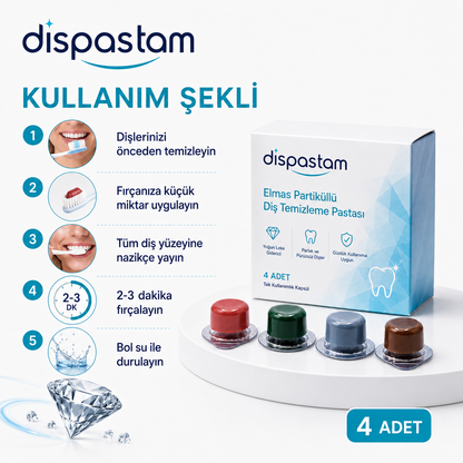 Elmas Partiküllü Diş Temizleme ve Beyazlatma Pastası